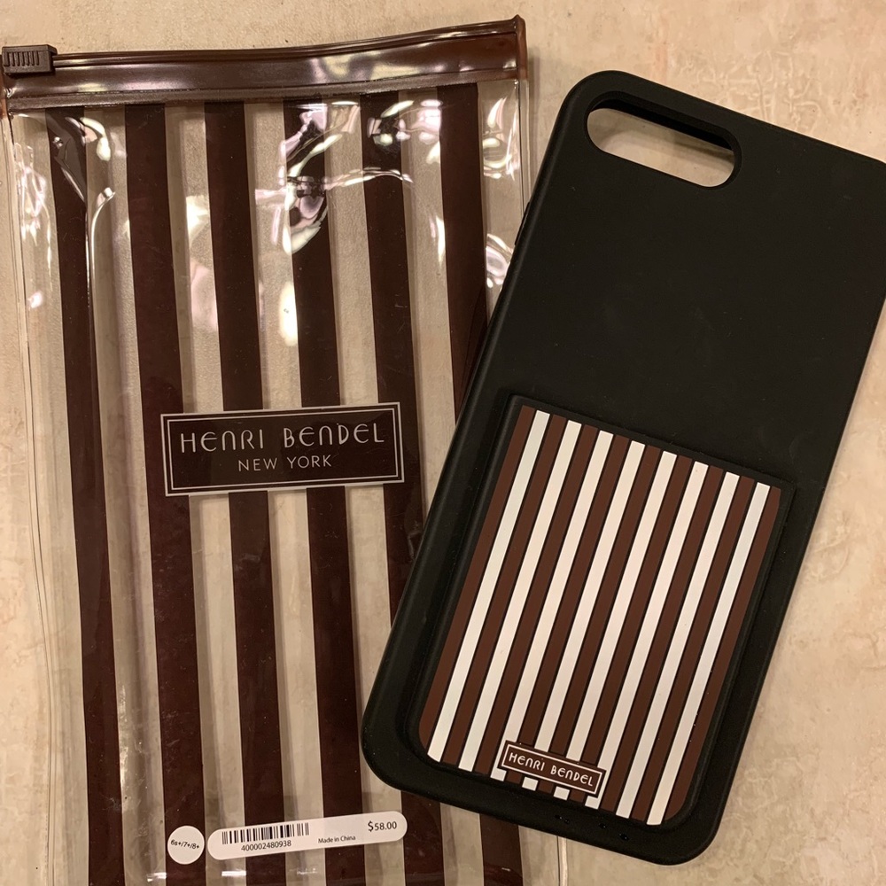 Henri Bendel iPhone silicone case with card holder